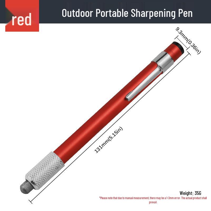 Mini Portable Sharpening Pen: Pen-Style Knife and Fish Hook Sharpener with Whetstone for Outdoor Use