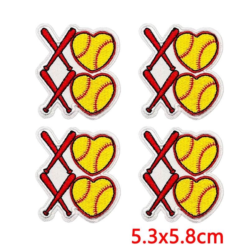 10PCS Softball Themed Iron On Patches, Softball Bow & Unicorn Embroidery Patches, Patches for Clothing DIY Decoration