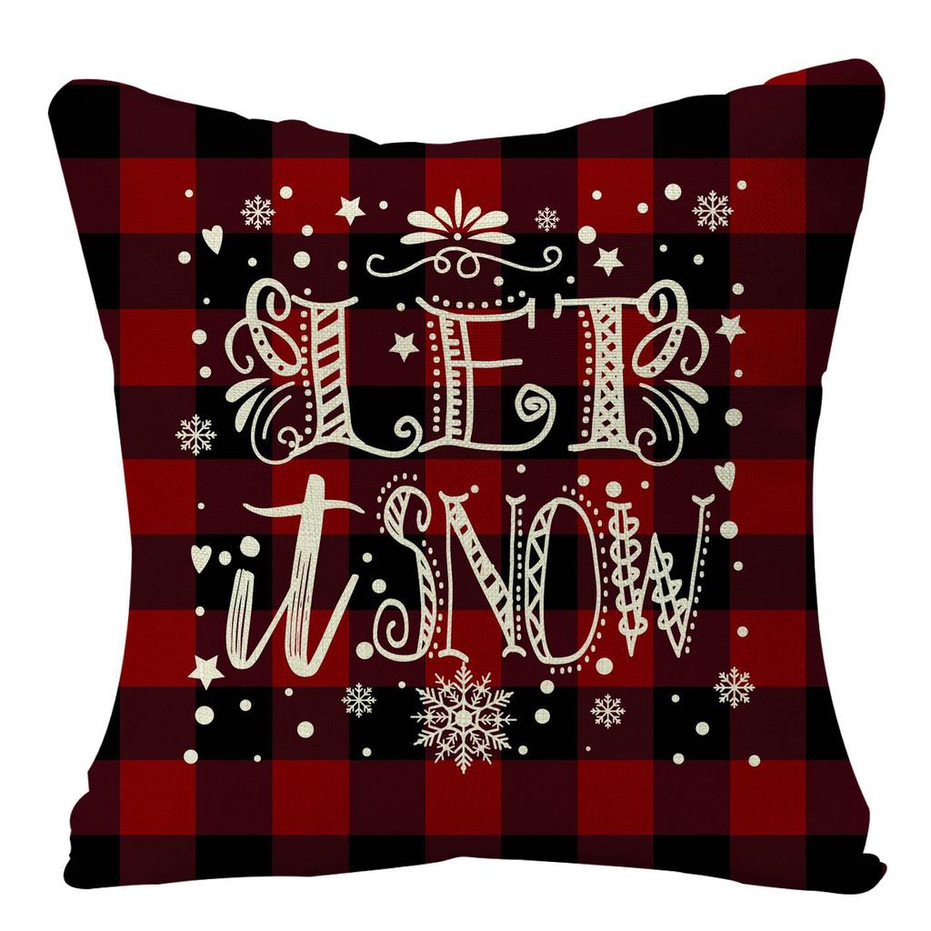 Combination Home Christmas Linen Pillow Case Festive Home Decoration Pillow Cushion Cover Pillow