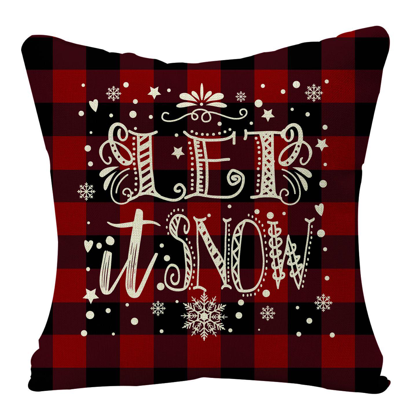 

Combination Home Christmas Linen Pillow Case Festive Home Ornament Pillow Cushion Cover Pillow Premium Durable 45*45cm