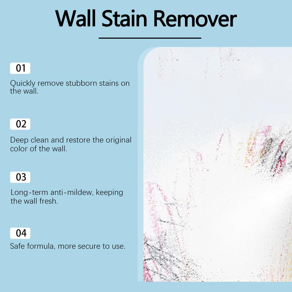 Jaysuing Wall Stain Remover Water Stain Wall Mildew Removal Anti-Mould Cleaning Foam Multi Effect Cleaning Decontamination Spray