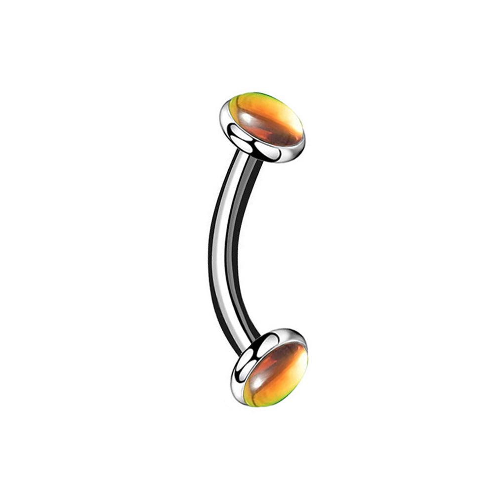 Stainless Steel Threaded Flash Film Ear and Eyebrow Studs for Piercing