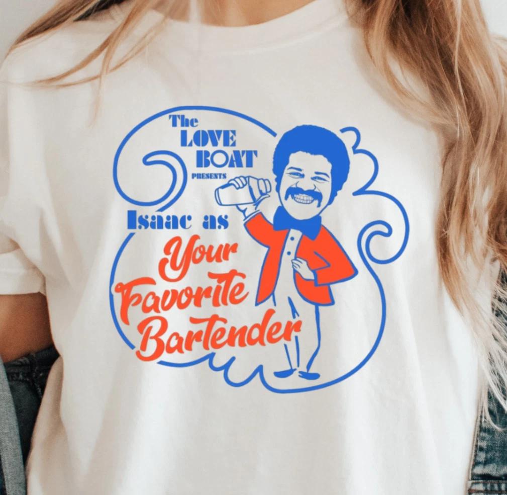 Your Favorite Bartender T-shirt, Love Boat Inspired Shirt, Isaac Washington Tee 4XL