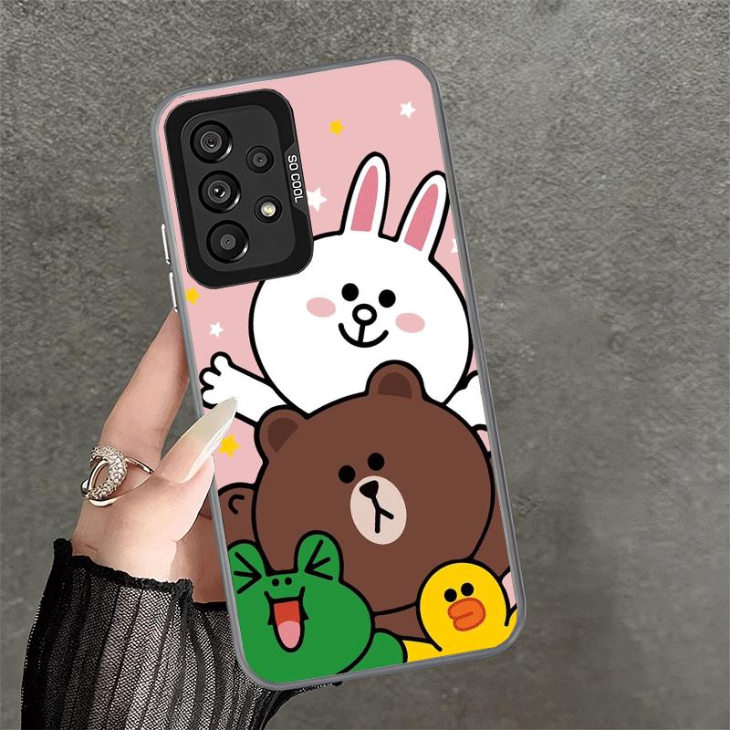 Cartoon Bear B-Browns C-Conys Soft Phone Case for Samsung A17 A16 A15 A14 A13 A57 A56 A55 A54 A53 A37 A36 A35 A34 A33 A26 A25 A2