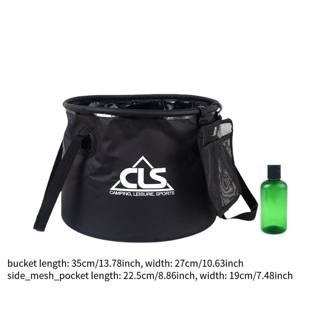 Foldable Fishing Bucket Portable Water Bag Multipurpose Water Storage Container for Hiking Travel Car Washing Gardening Boating