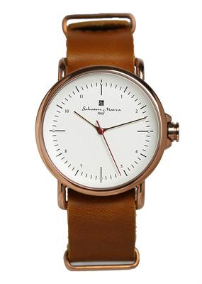 And Leather Strap Popular and Men's Women's Watch, Simple, SM22104-PGWH