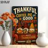 2D Flat - 1pc 2D Flat 8X12 Inches (20X30 Cm) Vintage Rectangular Iron Sign, Grateful Heart Retro Style Metal Wall Art, Gnome Truck with Pie Coffee Vin