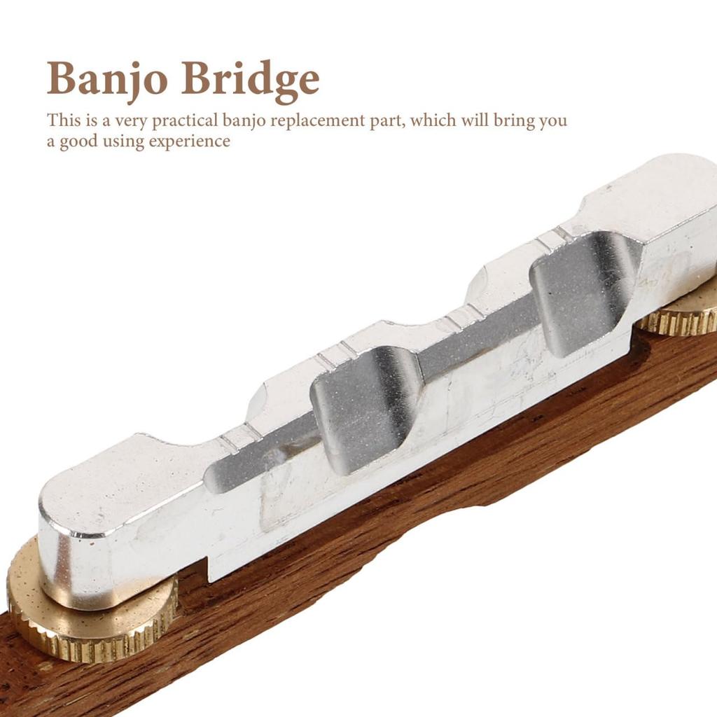 Abaodam Banjo Bridge, Wood Banjo Bridge Saddle, Durable Musical Instrument Part, Banjo Musical Instrument Accessory
