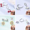 Original 925 Silver Hoop Earring Zirconia Irregularity Stud Earring For Women Engagement Birthday Jewelry Gift