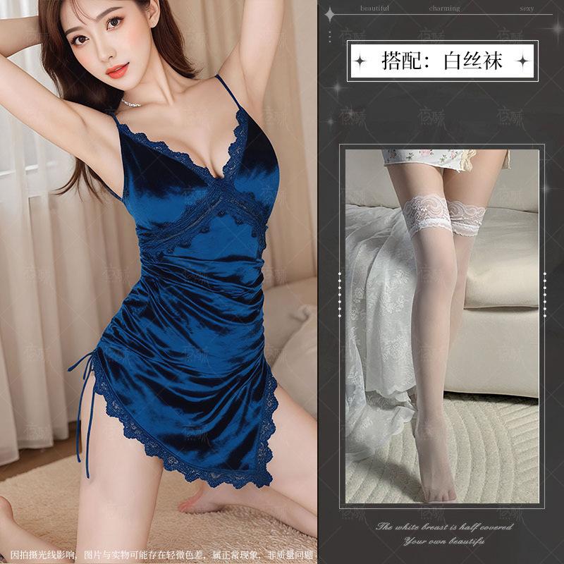 Sexy lingerie free pure desire small chest bed hot passion midnight charm robe teasing nightdress