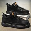 Men's shoes spring new breathable waterproof non-slip board shoes men's trend versatile black leather shoes business casual sports shoes