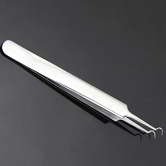 Gebogener Edelstahl Mitesser Akne Pickel Komedonen Clip Entferner Werkzeug