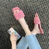 Summer Flat Slippers For Women Pu Casual Footwear With Rubber Sole For Daily Use
