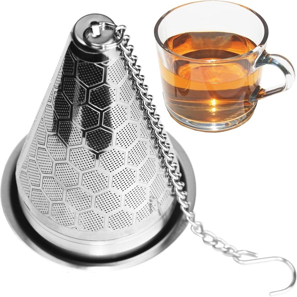 304 Stainless Steel Cone Tea Infuser Fine Mesh Tea Separation Filter Screen Tea-making Filter  Mug