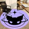 Kuromi Cat Office Round Area Rug, Indoor Mat Suitable For Office,Bedroom Living Room Home Decor, Room Deco a0908136