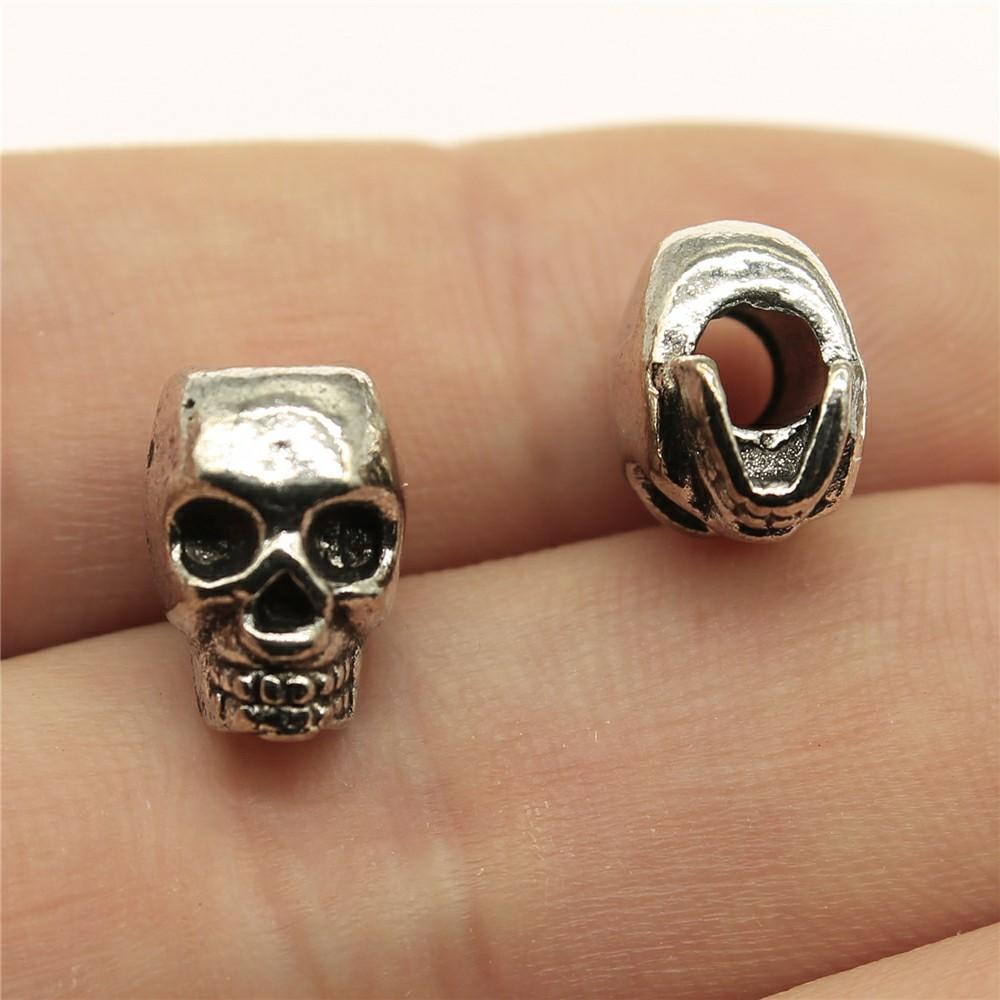20pcs Skull Charms Antique Silver Color Cute Skull Charms Pendants For Bracelets Bat Skull Charms Making Jewelry