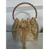 2026 Womens Crystal-Embellished Crossbody Bag Fringe Detail Small Square Shoulder No Top Handle