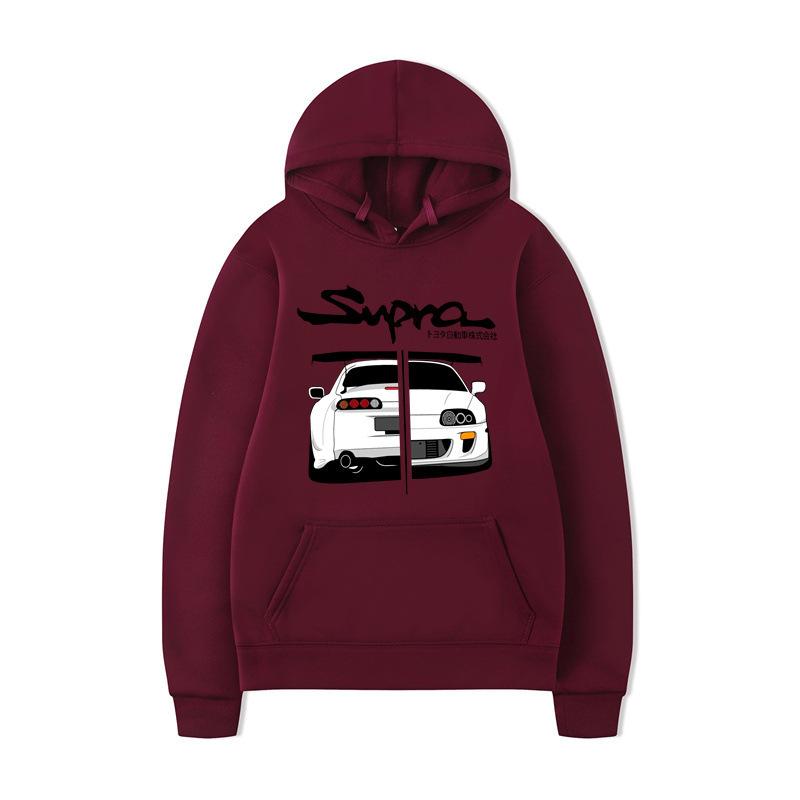 New Men's Daily Sweater, Header D Racing Autumn Sweater with Hat