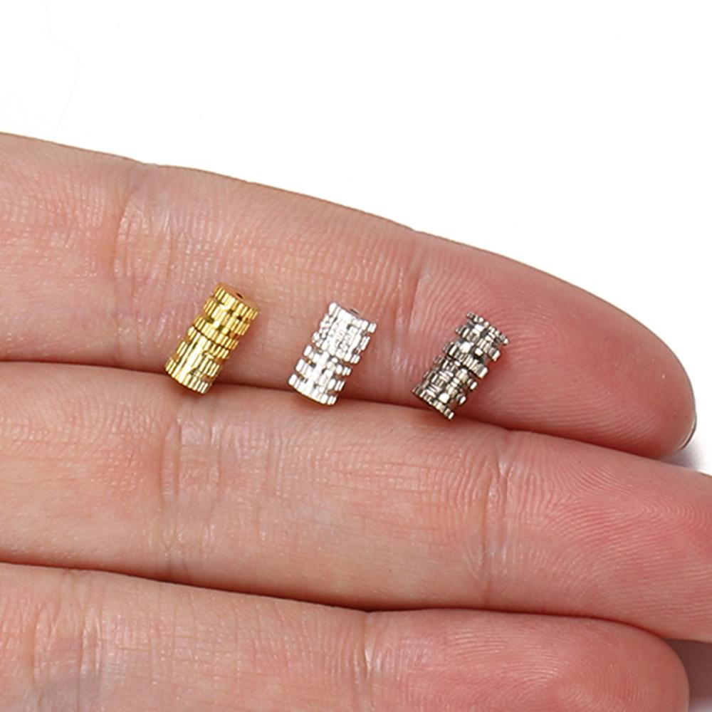 100pcs Cylinder Fasteners Buckles Closed Beading End Clasp Screw Clasps for DIY Bracelet Necklace Connectors Jewelry Making