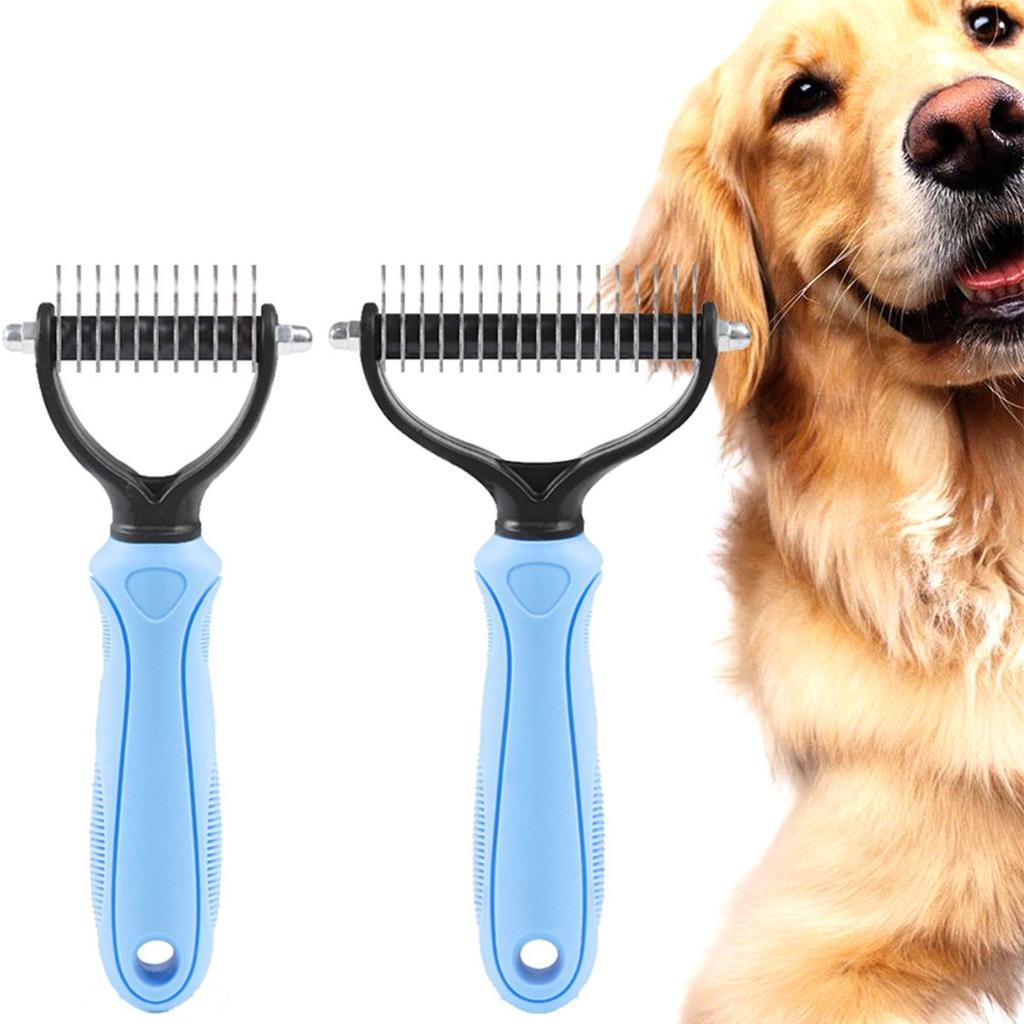 dog brush with blade