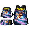 Child Backpacks Cartoon Crashs Bandicoots Shoulder Bag Pencil Case Pupil Large Capacity School Bags For Boys Girls Best Gift