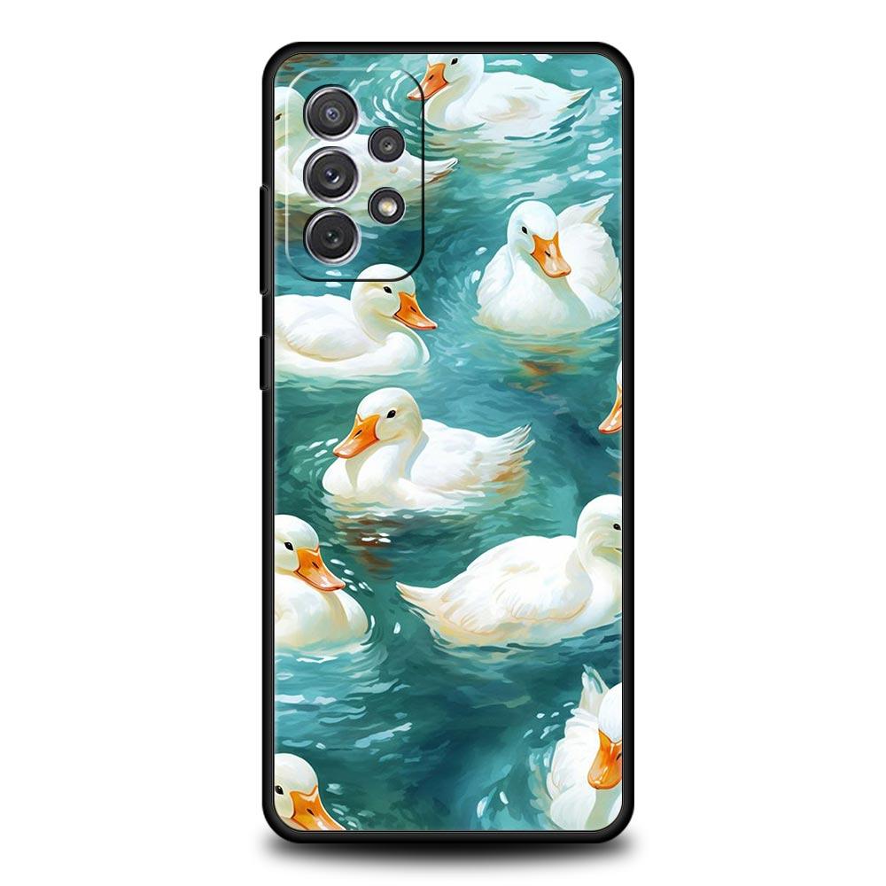 Cartoon Duck Goose Game Case for Samsung A51 A71 A21S A12 A11 A15 A25 A31 A41 A52 A32 A23 A33 A53 A73 A03S A05S A13 5G A72 Cover