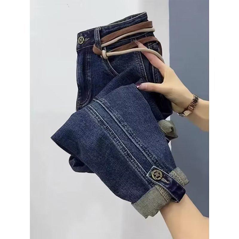 High Waist Harlan Jeans Women's Spring Autumn New Large Size Sister Pear Shape Loose Haren Jeans Denim Pants