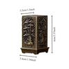 1Pcs Alloy Incense Stick Burner Sandalwood with Hollowed Out Pattern Lotus Incense Censer Square Vertical Retro Incense Box