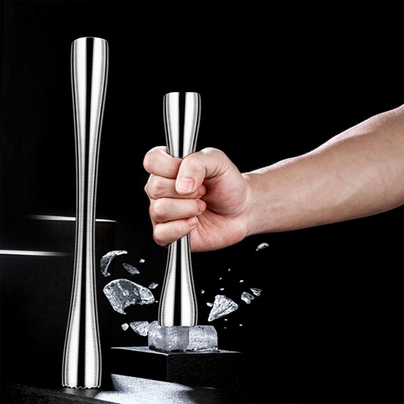 Fruit Crusher Stainless Steel Cocktail Muddler Drink Muddler Professional Bartender Tool for Old Fashioned & Cocktail