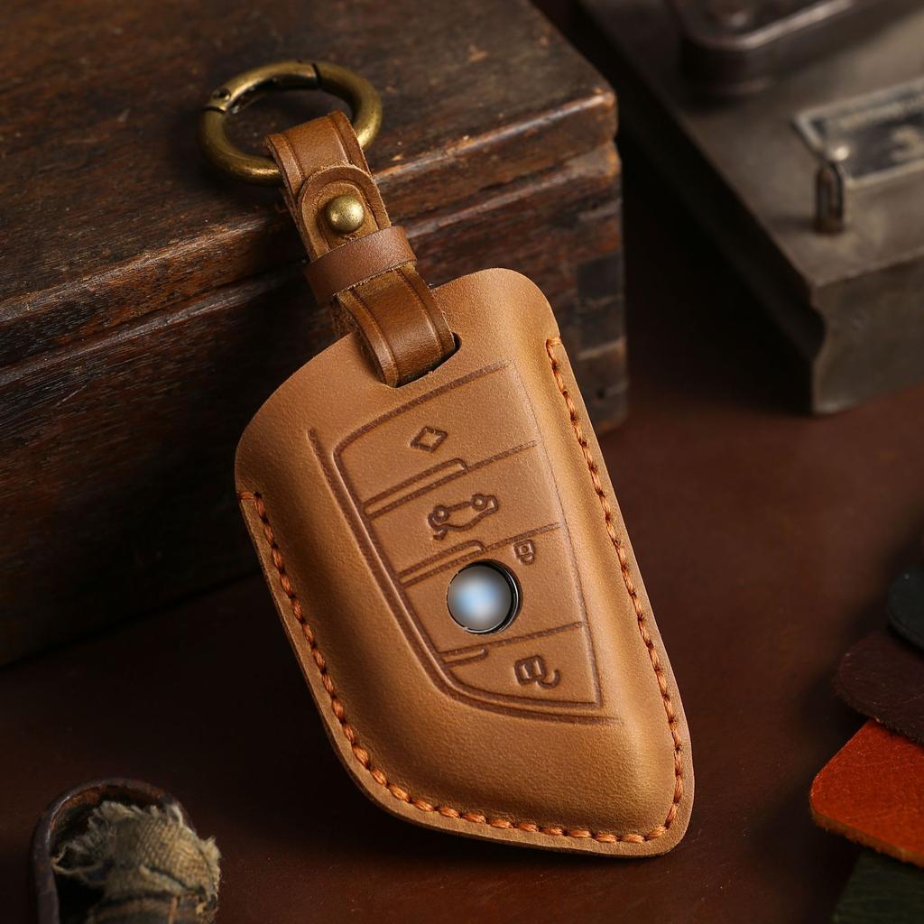 Leather Key Cover Is Suitable For Bmw Key Cover, Blade Pure Handmade Car Key Cover Can Be
