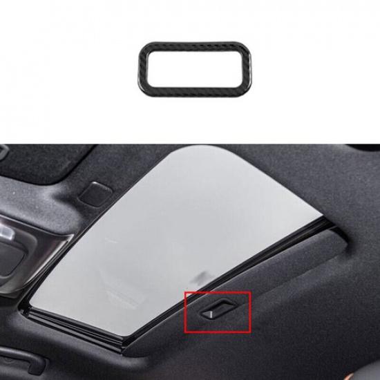 Carbon Fiber Steel Skylight Handle Frame Cover 1pcs For Cadillac CT4 -