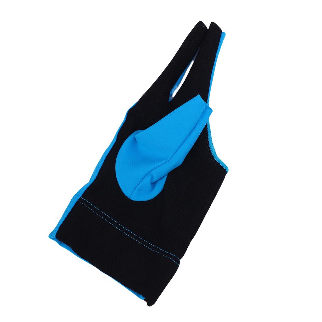 Professional Billiard Glove Breathable Left Hand 3 Finger Pool Glove for Competition Training Blue