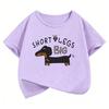 Fashion Dachshund Dog Design TShirt Printed T Shirt Boys Girls Summer Clothes Short Sleeve Tops TShirts Cute Clothing Kids