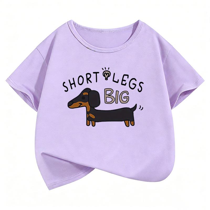 Fashion Dachshund Dog Design TShirt Printed T Shirt Boys Girls Summer Clothes Short Sleeve Tops TShirts Cute Clothing Kids