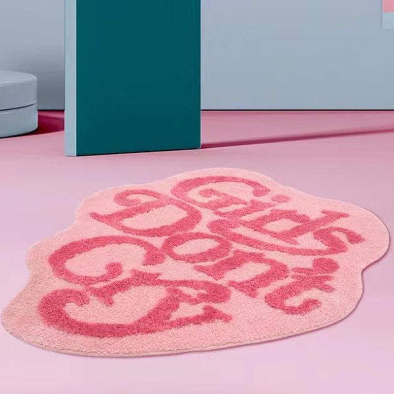 Tappeto a Forma di Cuore Morbido per Ragazza/Donna Tappetino Assorbente da Pavimento Rosa Tappeto a Forma di Cuore