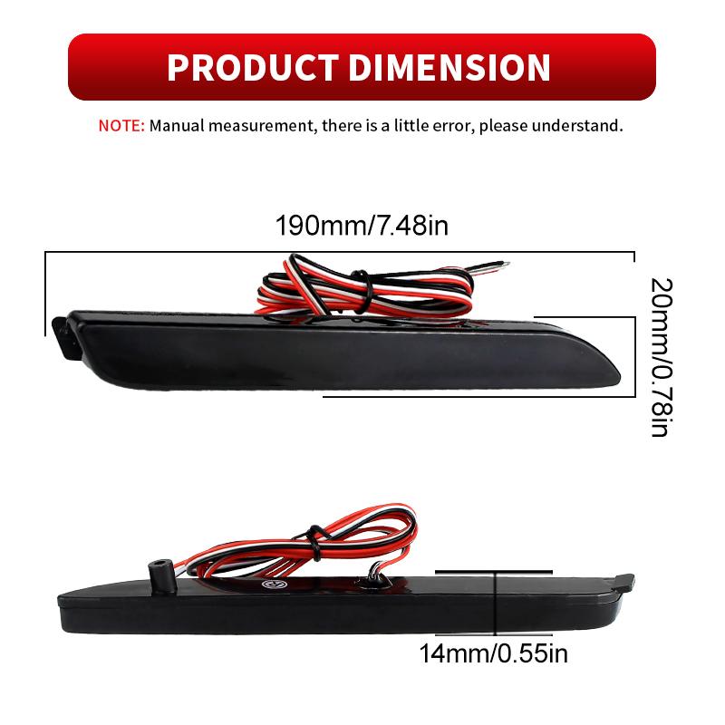 2PCS LED Rear Bumper Brake Light For Toyota RAV4 2019-2020 Camry 2006-2014 Verso (UK) 2010-2015 Harrier 1999-2003 Light Assembly