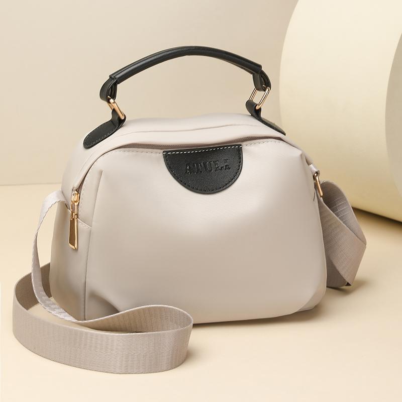 Small Square Bag Nylon Handbag Solid Color Women's Bag Travel Crossbody Shoulder Bag