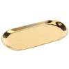 5pcs Stainless Steel Oval Shaped Towel Tray Cosmetics Jewelry Storage Tray Dish Plate OrganizerGold