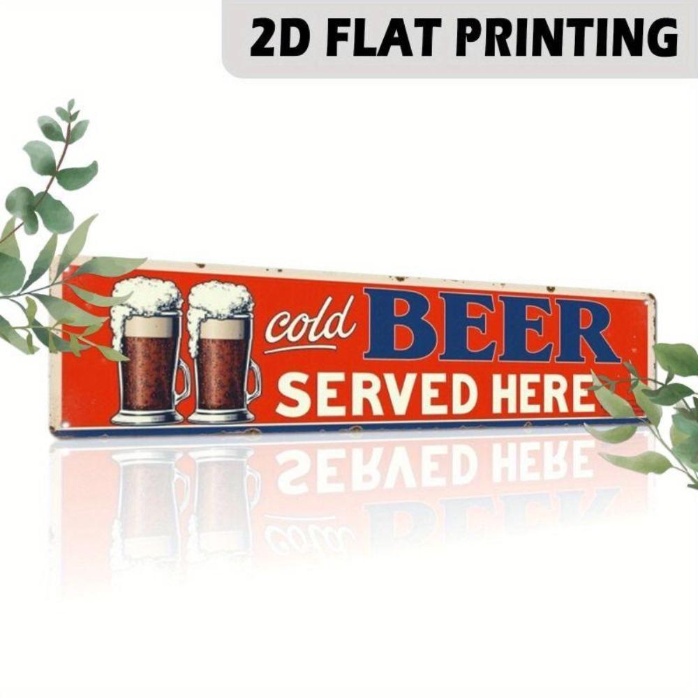 Retro Metal Wall Art for Home Office Beer Bar Decor