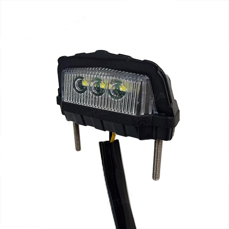 SEAMETAL Motorcycle License Plate LED Light 12V Universal Mini Moto Tail Lamps Brake Number Plate Indicator Motorbike Rear Light