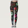 Fashion Christmas Print Fitness Sports Hip Lifting High Waist Bottom Pants Women Yoga Pants