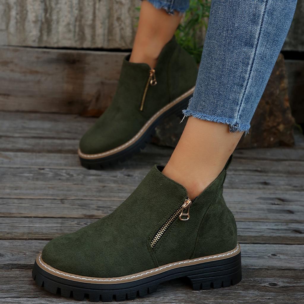 Botas de Moda para Mujer Talla Grande Zapatos de Plataforma Mujer 2025 Botines de Suela Gruesa Moda Cómodas Botas de Nieve para Mujer Zapatos De Mujer