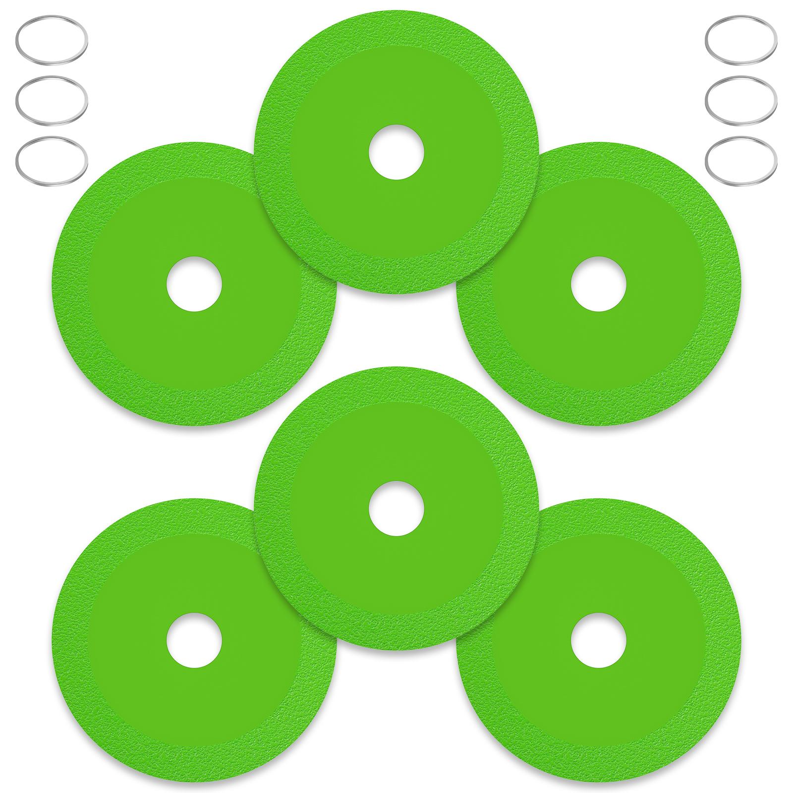 

6 шт. Интегрированный отрезной диск по стеклу 115 мм Алмазный пильный диск для винных бутылок Нефрит Кристалл Шлифовка Снятие фаски Отрезной диск Резка стекла