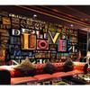 Wallpaper 3d Letters Retro Tv Background Wall Living Room Restaurant Wallpaper Hotel Decorative Mural