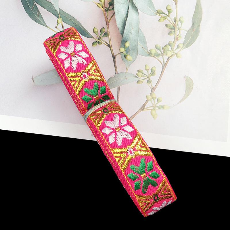 2cm Ethnic Style Colorful Jacquard Lace Ribbon for Curtains and DIY Clothing Accessories