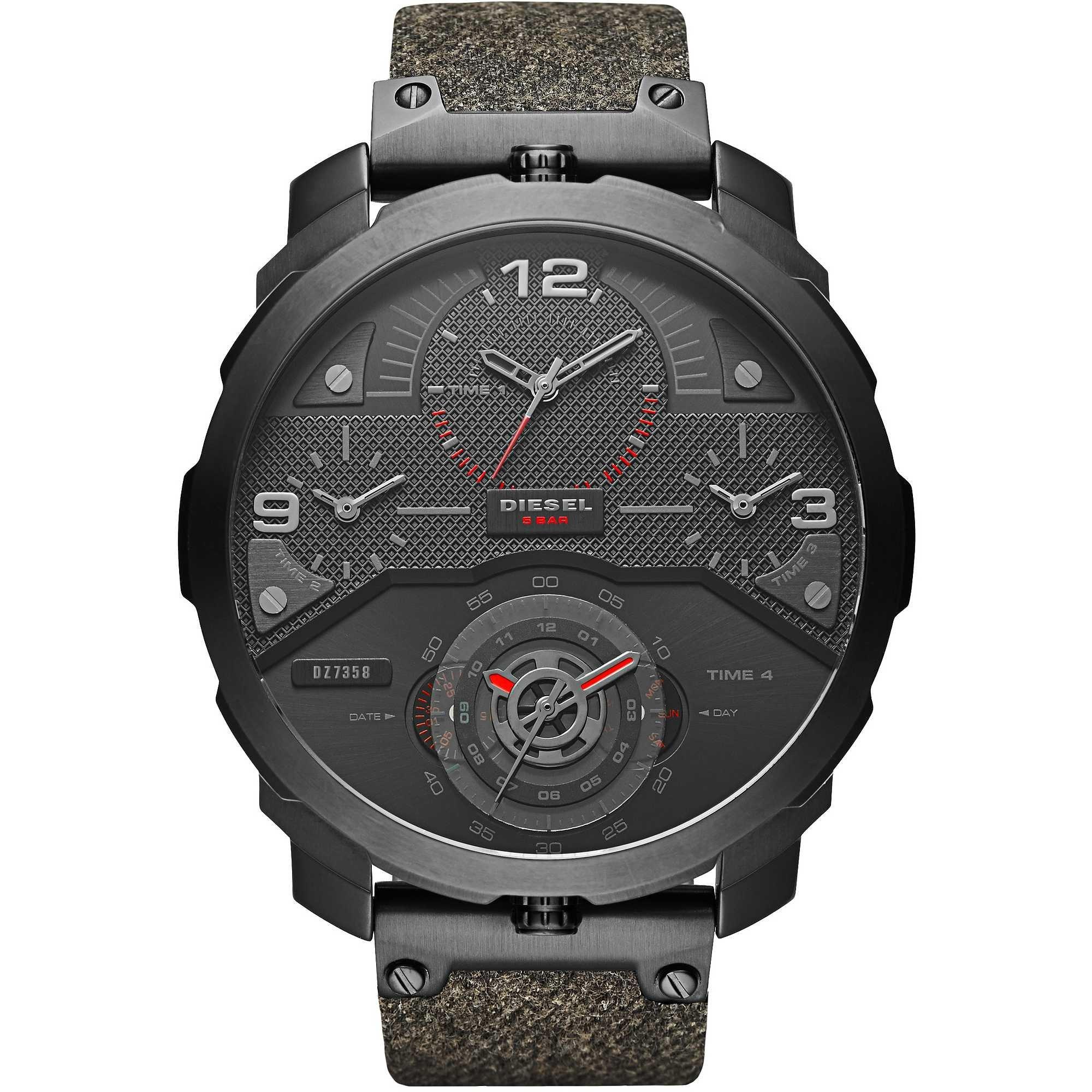 

Diesel 7358 Machinus Black Denim Watch Men s Ion-Plated чёрный