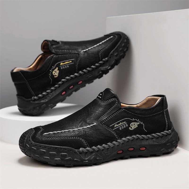 Spring/fall Mens Ankle Boots Leather Shoes Large Size  Car Driving Shoes Leather Boots