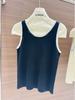 2026 Summer Women's Knit Sleeveless Vest: Round Neck Slim Fit Layered Base Shirt