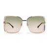 GUCCI Gold Border Square Sunglasses Women's Style