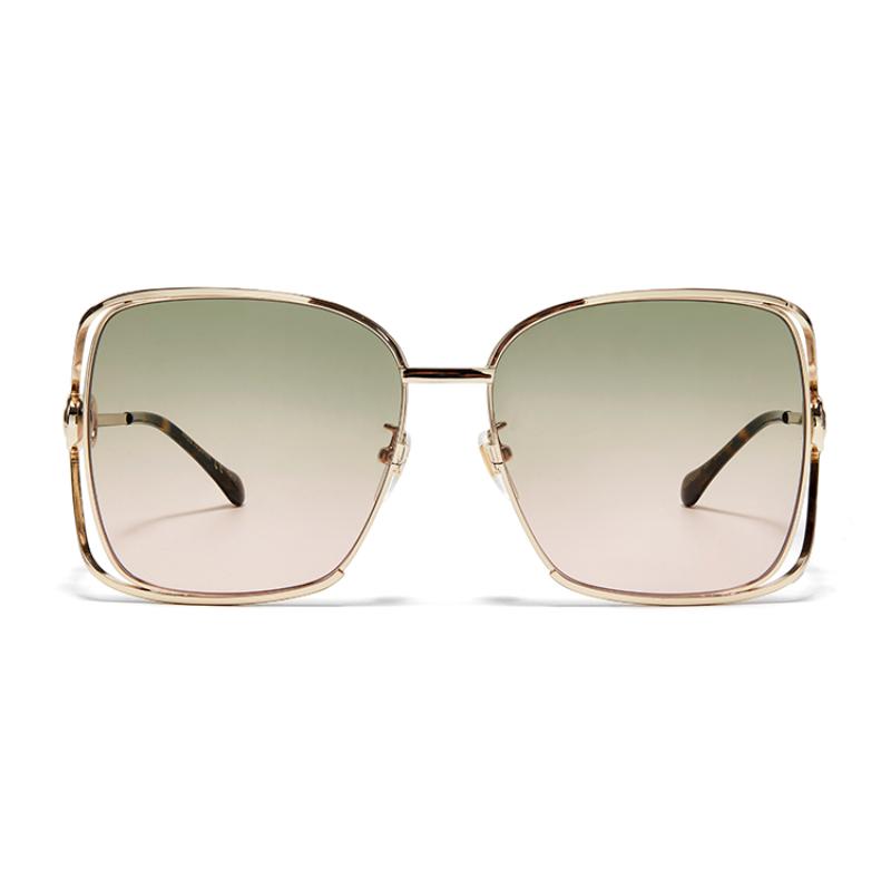 GUCCI Gold Border Square Sunglasses Women's Style